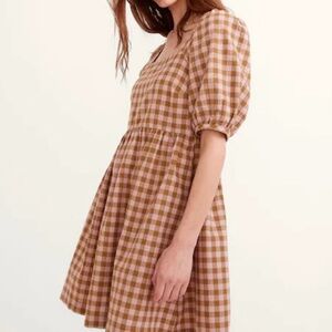Madewell Gingham Babydoll Dress